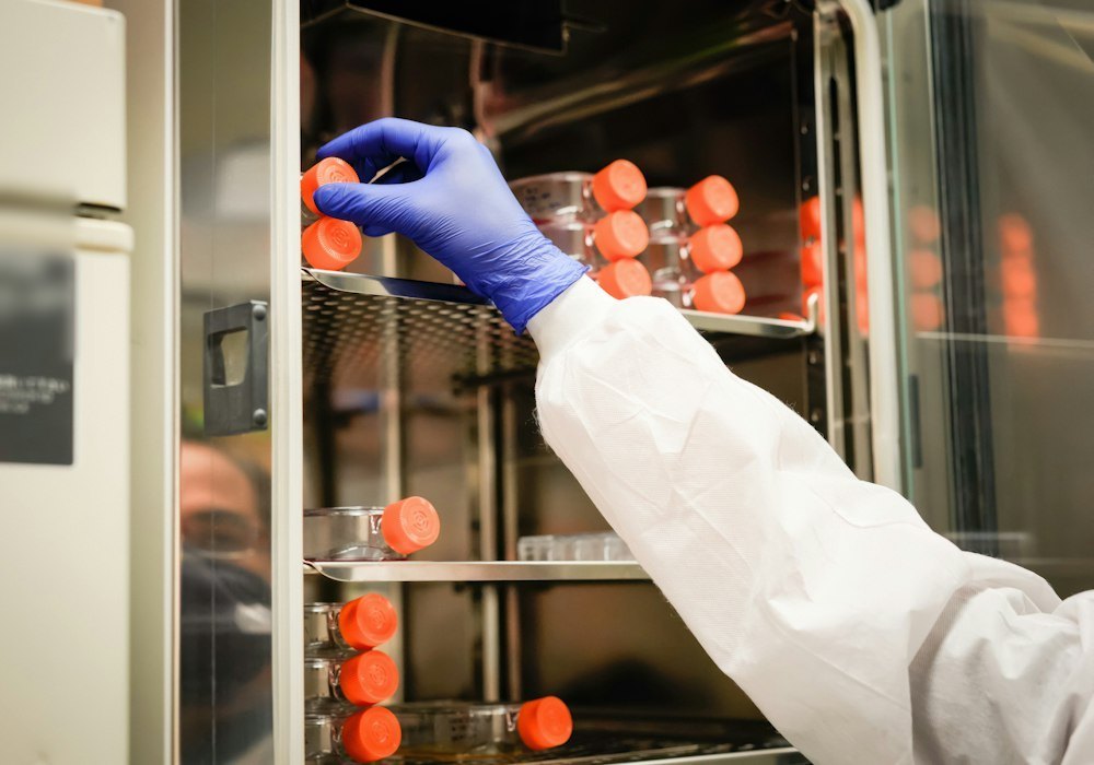 Laboratory samples being prepared